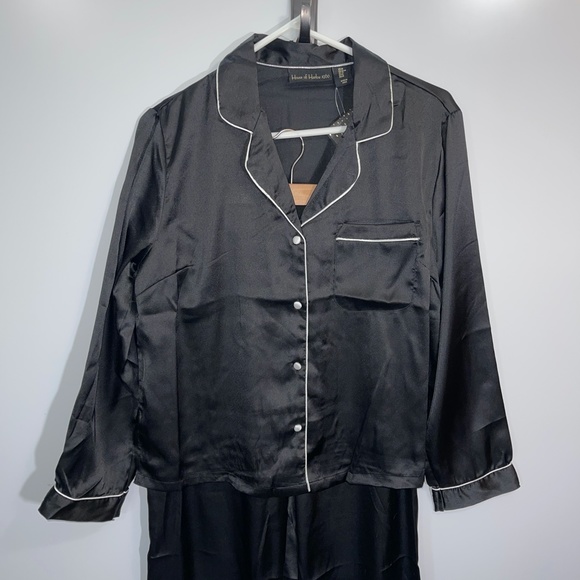House of Harlow 1960 NWT Black Pajama 3-Piece‎ Set Size Medium - Picture 2 of 7